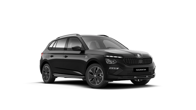 Skoda Kamiq - Monte Carlo 1.5 TSI 150PS DSG (AUTOMATIK), Schwarz-Met, PANORAMDACH, MATRIX-LED, SITZHEIZUNG, Sport-M-Lederlenkrad beheizt, SunSet, 2Z-Climatronic, Parksensoren vorn/hinten, R&uuml;ckfahrkamera, Kessy, Radio 8,25"+SmartLink, Virtual Cockpit, 17" Alu, Tempomat