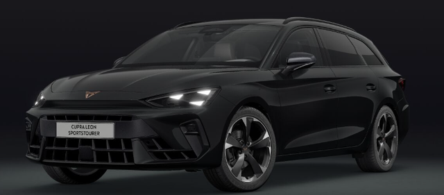 Cupra Leon Sportstourer - "Sonderaktion" 1.5 eTSI 150PS DSG (AUTOMATIK), SCHWARZ, ANH&Auml;NGERKUPPLUNG, ELEKTR. HECKKLAPPE, KESSY, ALARM, R&Uuml;CKFAHRKAMERA, 18" Alu, Sitzheizung, M-Lederlenkrad beheizt, Parksensoren vorne und hinten, Adaptiver Tempomat, 3-Zonen-Climatronic, Radio 12,9" + Full Link