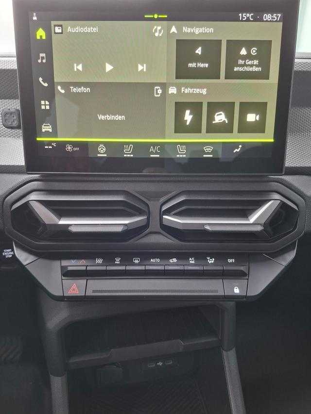 Dacia Duster Journey hybrid-G 150 (Benzin+LPG) 4x4 (ALLRAD) AUTOMATIK, GRAU-MET+WINTER-PAKET (Vordersitze/Lenkrad/Frontscheibe beheizt) + PARKING-PAKET (Toter-Winkel-Assistent, 360&deg;-Kamera, Parksensoren vorn), hinten, Klimaautomatik, Tempomat, NAVI, 18" ALU 