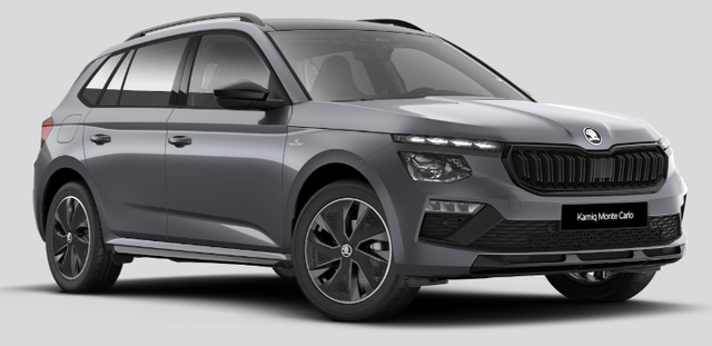 Skoda Kamiq - Monte Carlo 1.0 TSI 115PS DSG, 5J GARANTIE, METALLIC, ELE. HECKKLAPPE, ANH&Auml;NGERKUPPLUNG, BEH. FRONTSCHEIBE, MATRIX-LED, PANORAMADACH, Sitzheizung, Lenkradhzg, Ladeboden, ACC, SIDE Assist, Virtual Cockpit 10", Parksensoren, Kamera, KESSY, Privacy, 17" Alu, Climatroni