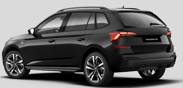 Skoda Kamiq Monte Carlo 1.5 TSI 150PS DSG, 5J GARANTIE, 18"ALU, METALLIC, ELE. HECKKLAPPE, ANH&Auml;NGERKUPPLUNG, BEH. FRONTSCHEIBE, MATRIX-LED, PANORAMADACH, Sitzheizung, Lenkradhzg, Ladeboden, ACC, SIDE Assist, Virtual Cockpit 10", Parksensoren, Kamera, KESSY, Privacy, Climatronic 