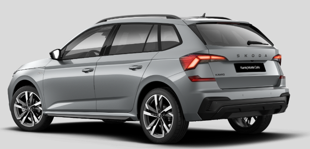 Skoda Kamiq Monte Carlo 1.5 TSI 150PS DSG, 5J GARANTIE, 18"ALU, METALLIC, ELE. HECKKLAPPE, ANH&Auml;NGERKUPPLUNG, BEH. FRONTSCHEIBE, MATRIX-LED, PANORAMADACH, Sitzheizung, Lenkradhzg, Ladeboden, ACC, SIDE Assist, Virtual Cockpit 10", Parksensoren, Kamera, KESSY, Privacy, Climatronic 