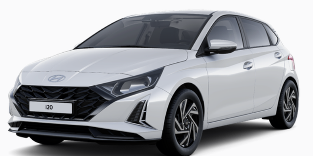 Hyundai i20 - Family 1.0 T-GDI 90PS, NAVI 10,25", Sonderfarbe ATLAS-WHITE, Winter-Pack: Sitzheizung + Lenkradheizung, 16" ALU, Klimaautomatik, Privacy-Glas, Parksensoren hinten, R&uuml;ckfahrkamera, Tempomat, Lederlenkrad, Reserverad, Alarm, Armlehne, 4x elektr. Fensterheber