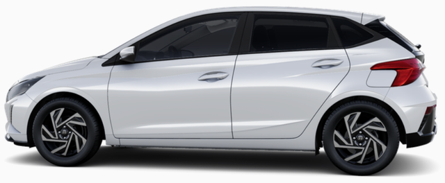 Hyundai i20 Family 1.0 T-GDI 90PS, NAVI 10,25", Sonderfarbe ATLAS-WHITE, Winter-Pack: Sitzheizung + Lenkradheizung, 16" ALU, Klimaautomatik, Privacy-Glas, Parksensoren hinten, R&uuml;ckfahrkamera, Tempomat, Lederlenkrad, Reserverad, Alarm, Armlehne, 4x elektr. Fensterheber 