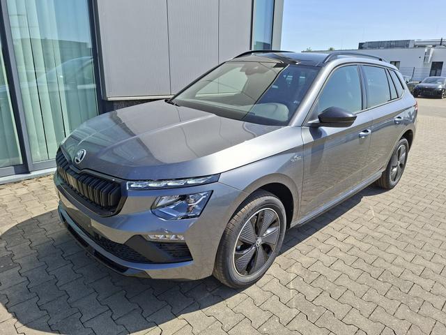 Lagerfahrzeug Skoda Kamiq - Monte Carlo 1.5 TSI 150PS DSG (AUTOMATIK), Grau-Met, PANORAMDACH, MATRIX-LED, SITZHEIZUNG, Sport-M-Lederlenkrad beheizt, SunSet, 2Z-Climatronic, Parksensoren vorn/hinten, R&uuml;ckfahrkamera, Kessy, Radio 8,25" SmartLink, Virtual Cockpit, 17" Alu, Tempomat