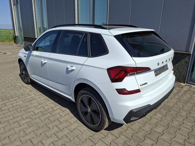 Skoda Kamiq Monte Carlo 1.5 TSI 150PS DSG (AUTOMATIK), MOON-WHITE PERLEFFEKT, PANORAMDACH, MATRIX-LED, SITZHEIZUNG, Sport-M-Lederlenkrad beheizt, SunSet, 2Z-Climatronic, Parksensoren vorn/hinten, R&uuml;ckfahrkamera, Kessy, Radio 8,25"+SmartLink, Virtual Cockpit, 17" Alu, Tempomat 