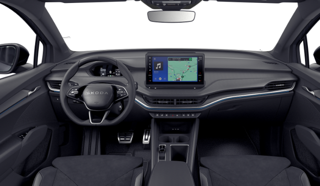 Skoda Elroq SPORTLINE 60 204PS, GRAPHITE-GRAU METALLIC, ELEKTR. HECKKLAPPE, MATRIX-LED, BEH. FRONTSCHEIBE, SITZHEIZUNG V/H, 3Z-CLIMATRONIC, KESSY+ALARM, 20" ALU, SEITENAIRBAGS HINTEN, PARKSENSOREN R&Uuml;CKFAHRKAMERA, NAVIGATION, SUNSET, TRAVEL ASSIST 
