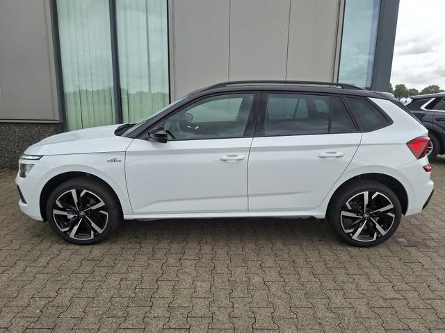 Skoda Kamiq - Monte Carlo 1.5 TSI 150PS DSG, 5J GARANTIE, WEISS-MET/Dach schwarz, 18" ALU, AHK SCHWENKBAR, Panoramadach, Matrix-LED, Parksensoren v/h, Kamera, Tempomat, Virtual Cockpit (8"!!), Kessy, Winter-Paket, Climatronic, Radio 8", SmartLink, NSW, Sport-M-Lederlenkrad beheizt
