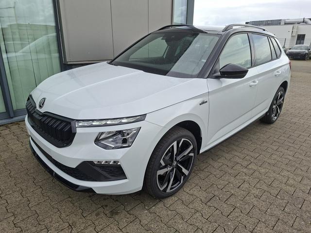 Skoda Kamiq Monte Carlo 1.5 TSI 150PS DSG, 5J GARANTIE, WEISS-MET/Dach schwarz, 18" ALU, AHK SCHWENKBAR, Panoramadach, Matrix-LED, Parksensoren v/h, Kamera, Tempomat, Virtual Cockpit (8"!!), Kessy, Winter-Paket, Climatronic, Radio 8", SmartLink, NSW, Sport-M-Lederlenkrad beheizt 
