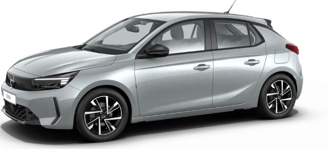 Opel Corsa (ca. 37% Preisvorteil) 1.2 Turbo 100PS "EDITION", Silber-Metallic, 16" Alufelgen, Sitzheizung, Lederlenkrad beheizt, Parksensoren hinten, Klimaanlage, Radio AndroidAuto/Apple CarPlay, Tempomat, ZV mit Fernbedienung 