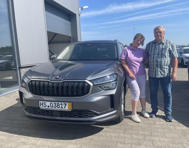 Fahrzeugübergabe eines Skoda Kodiaq Selection, 2.0 TSI 4x4 150kW / 204PS, DSG, Allrad an Fam. Minte aus Wittenberge mit ca. 30% Preisvorteil