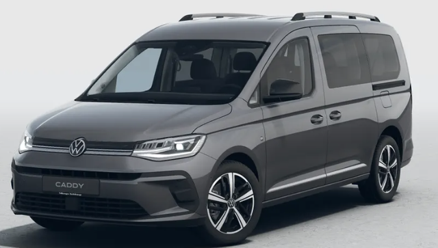 Volkswagen Caddy Maxi - Trend 2.0 TDI 102PS (MAXI, 7-SITZER LANGER RADSTAND) 2-Zonen-Climatronic, Parksensoren vorn/hinten, Radio 12,9" + Wireless AppConnect, M-Lederlenkrad, Digital Cockpit, Schiebet&uuml;ren links/rechts