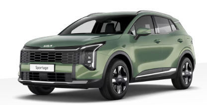 Kia Sportage - Silver 1.6 T-GDI 150PS AUTOMATIK, Experience-Green METALLIC, 2-Zonen-Klimaautomatik, Navigation 12,3", Parksensoren vorn/hinten, R&uuml;ckfahrkamera, 17" Alufelgen, Winterpaket/Sitzheizung vorne, Beheiztes Lederlenkrad, ACC Tempomat, Alarm, Dachreling Chrom
