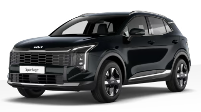 Kia Sportage - Silver 1.6 T-GDI 150PS AUTOMATIK, Black-Pearl METALLIC, 2-Zonen-Klimaautomatik, Navigation 12,3", Parksensoren vorn/hinten, R&uuml;ckfahrkamera, 17" Alufelgen, Winterpaket/Sitzheizung vorne, Beheiztes Lederlenkrad, ACC Tempomat, Alarm, Dachreling Chrom