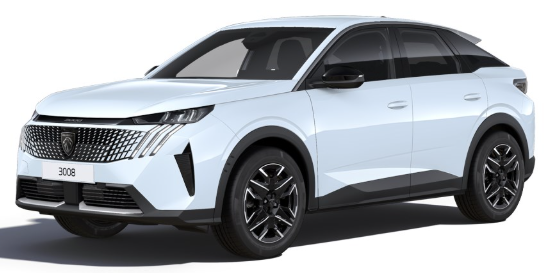 Peugeot 3008 - Allure Hybrid 145PS e-DCS6 (Automatik), Wei&szlig;-Metallic, ANH&Auml;NGERKUPPLUNG, Panorama-Navigations-Paket, Grip-Control-Paket, 19" ALU, Beh. Frontscheibe, Trennnetz, Adaptiver Tempomat, Toter-Winkel, 360&deg;Kamera, Parksensoren vorn/hinten, Lenkradheizung, Alarmanlage