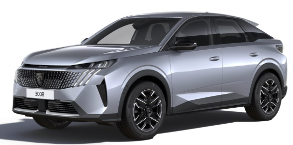 Peugeot 3008 - Allure Hybrid 145PS e-DCS6 (Automatik), Grau-Metallic, ANH&Auml;NGERKUPPLUNG, Panorama-Navigations-Paket, Grip-Control-Paket, 19" ALU, Beh. Frontscheibe, Trennnetz, Adaptiver Tempomat, Toter-Winkel, 360&deg;Kamera, Parksensoren vorn/hinten, Lenkradheizung, Alarmanlage