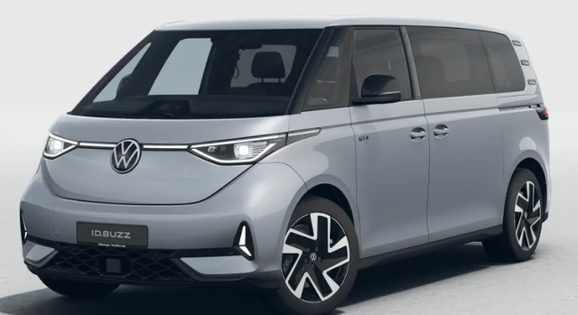 Volkswagen ID. Buzz - GTX 7-SITZPL&Auml;TZE, IQ LIGHT, Elektr. Vordersitze/Memory/Massage, 20" Alufelgen, 2Z-Climatronic, Sitzheizung vorn, M-Lederlenkrad beheizt, Parksensoren vo/hi, Infotainment 12,9"+App-Connect, ACC, Privacy-Glas