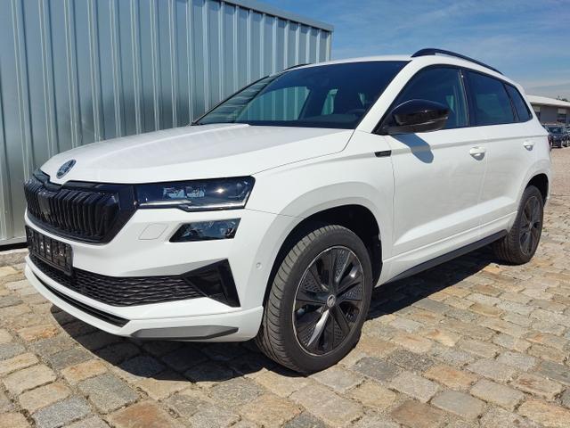 Skoda Karoq - Sportline 1,5 TSI 150 PS DSG Navi-4x Sitzheizung-Canton Sound-Anhängerkupplung-LED-Matrix-AppleCarPlay-Android-Auto-ACC-Kessy-2-Zonen-Klimaautomatik-18''Alu-Sofort