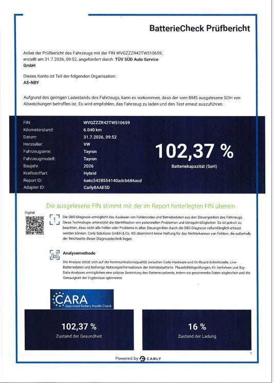 Volkswagen Tayron 1.5 TSI eHybrid 150 kW R-Line Black, Pano, HuD, AHK, AreaView, LED-Plus, Side, Navi, Winter, 5 J.-Garantie 