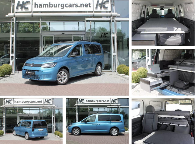 Volkswagen Caddy - California Maxi 1,5 TSI DSG AHK Küche Stdhzg LED PDC Assistenz&Winterpaket