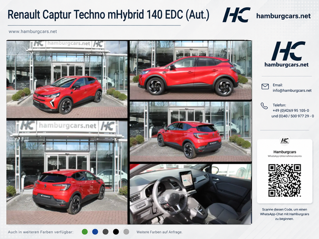 Renault Captur - Techno AKTION mHybrid 140 Aut. NaviP. ParkP. WinterP AllwetterR.