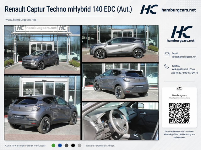 Renault Captur - Techno AKTION mHybrid 140 Aut. NaviP. ParkP. WinterP AllwetterR.