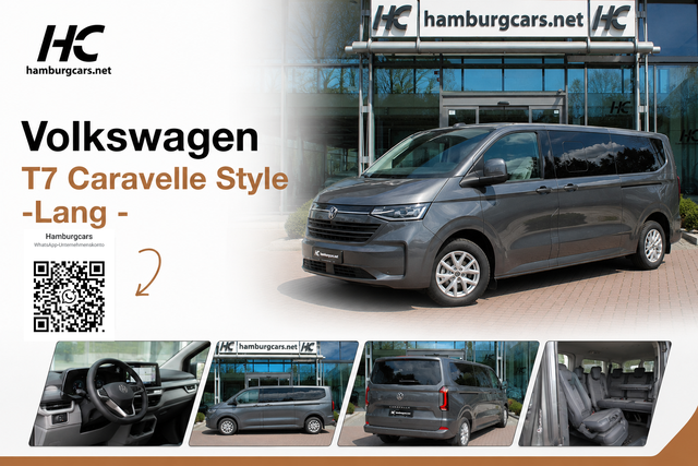 Volkswagen T7 Caravelle - Style 2.0TDI Lang AHK Premium+ Standhzg Sitzhzg Parksen. R&uuml;ckfahrkamera IQ-Light