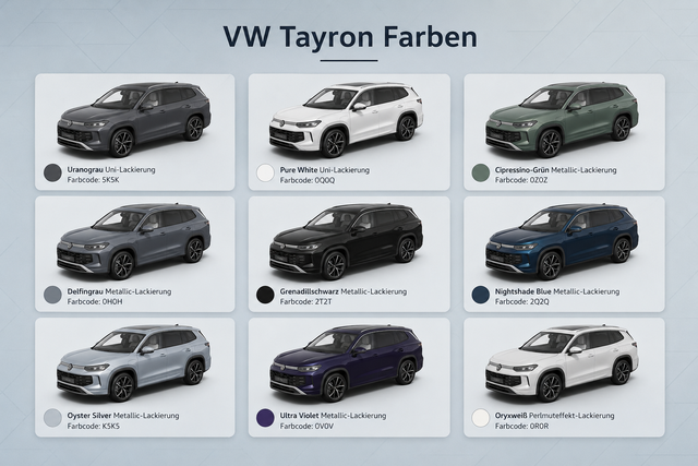 VW Tayron Farben