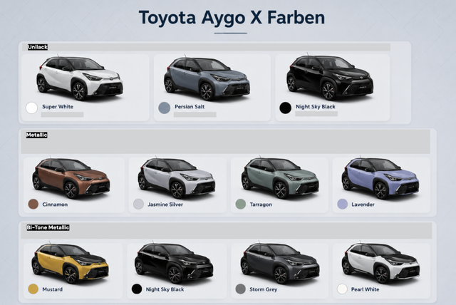 AygoX Farben