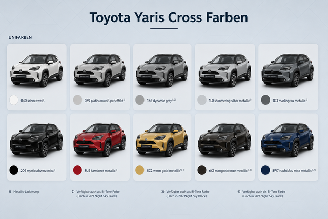 Yaris Cross Farben