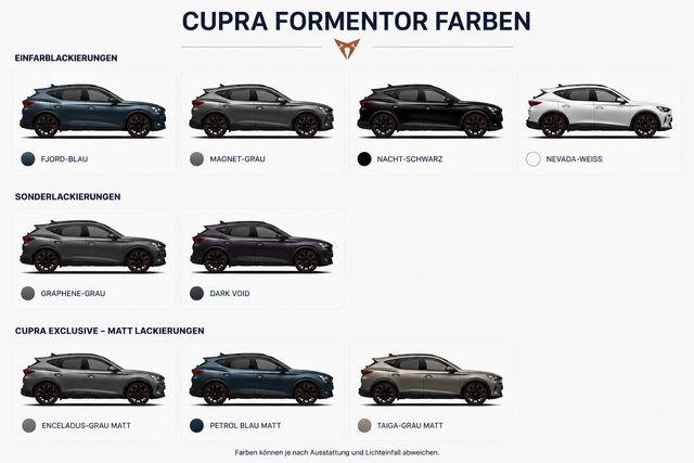 Farben Formentor