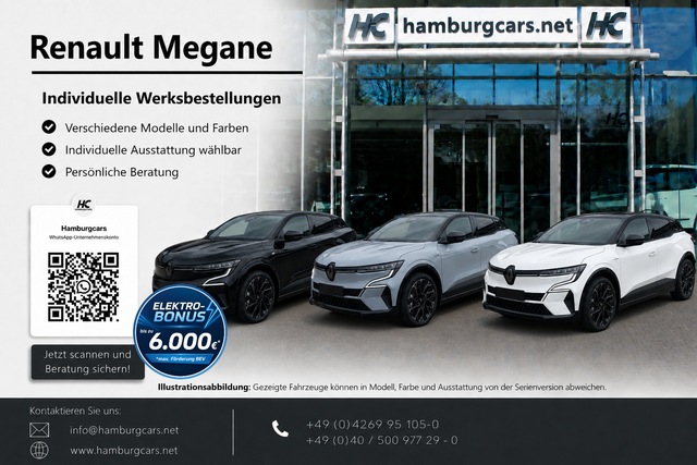 Renault M&eacute;gane E-TECH - Techno WinterP. F&ouml;rderung bis 6000&euro; -frei konfigurierbar