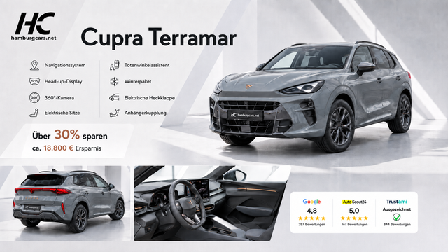 Cupra Terramar - Business 2.0 4x4 AHK Dynamic BusinessP. HUD 360Cam DGE Paket - DIGITAL DRIVE INTELLIGENT L Gep&auml;cktrennnetz