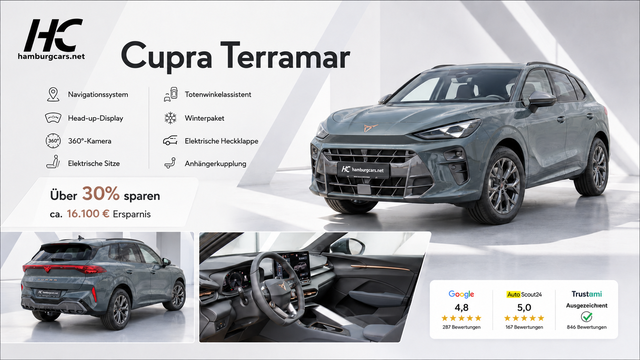 Cupra Terramar - Business 1.5eTSI DSG AHK Dynamic BusinessP. HUD 360Cam DGE Paket - DIGITAL DRIVE INTELLIGENT L Gep&auml;cktrennnetz