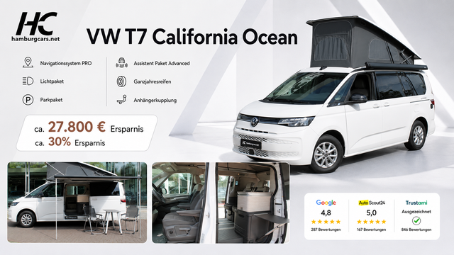 Volkswagen T7 California - Ocean 2.0TDI DSG AHK NavPro Park&Assistenzpaket