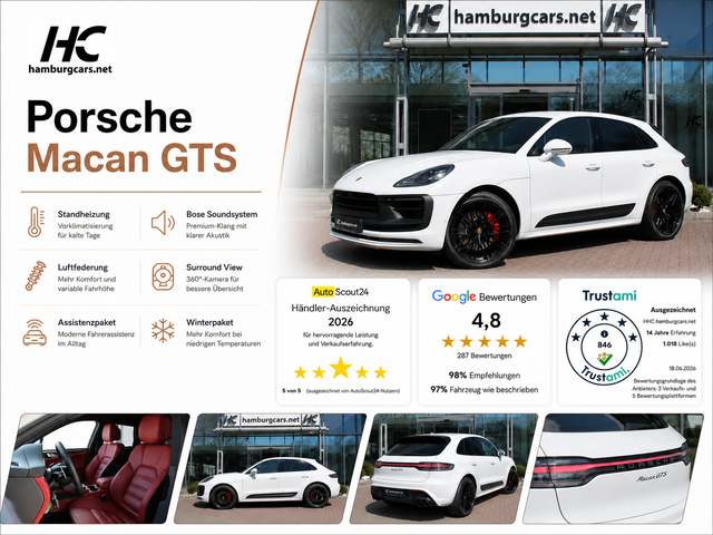 Porsche Macan - GTS Standhzg BOSE Luftfederung WinterP. Surround View AssistenzP
