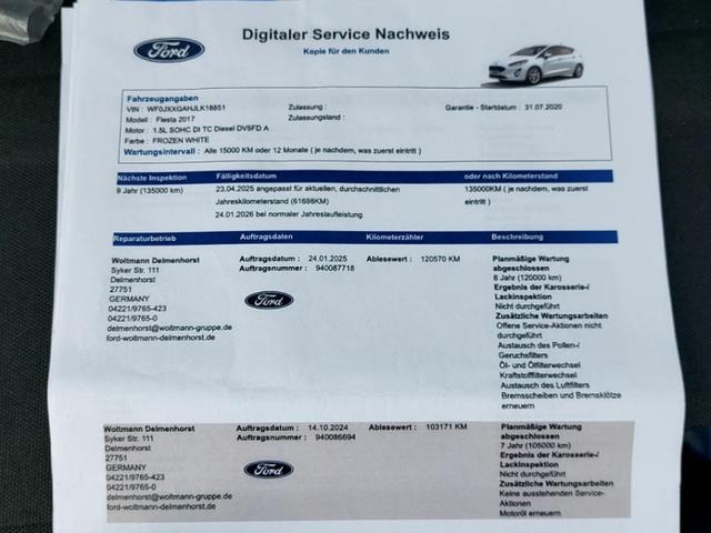 Ford Fiesta Titanium/1. HAND/ 1 Jahr Garantie / TÜV NEU /Kamera 