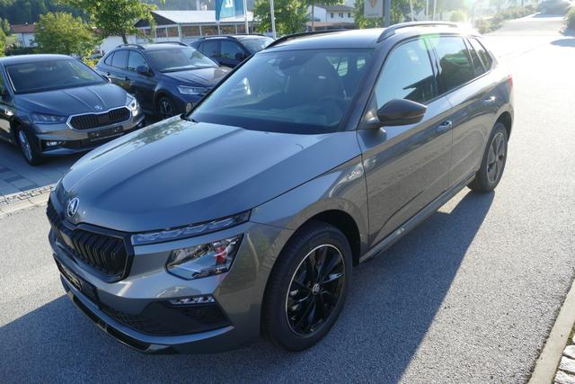 Skoda Kamiq Monte Carlo Facelift 1.5 TSI DSG 150 PS Matrix LED 17" ALU Kajam Pano Kamera PDCvo+hi SHZ Beh.WS Lenkradheizung Navi via Smart Link Colour Concept 