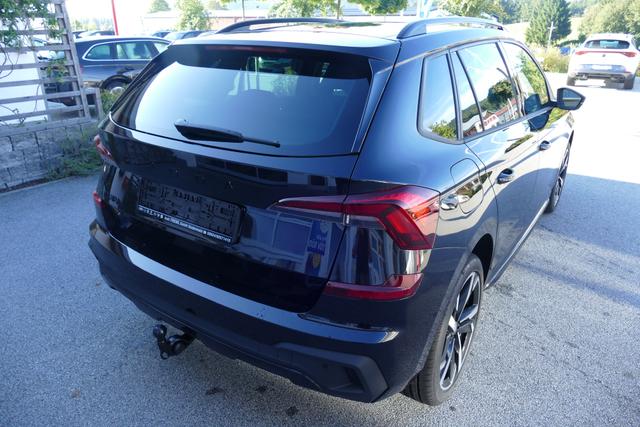 Skoda Kamiq Monte Carlo Facelift 1.5 TSI DSG 150 PS AHK 18" Ursa el.H. Virtual Pedal ACC Side Assist Matrix LED Pano Kamera PDCvo+hi SHZ Navi via Smart Link 