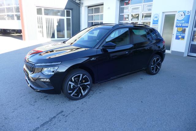 Skoda Kamiq Monte Carlo Facelift 1.5 TSI DSG 150 PS AHK 18" Ursa el.H. Virtual Pedal ACC Side Assist Matrix LED Pano Kamera PDCvo+hi SHZ Navi via Smart Link 