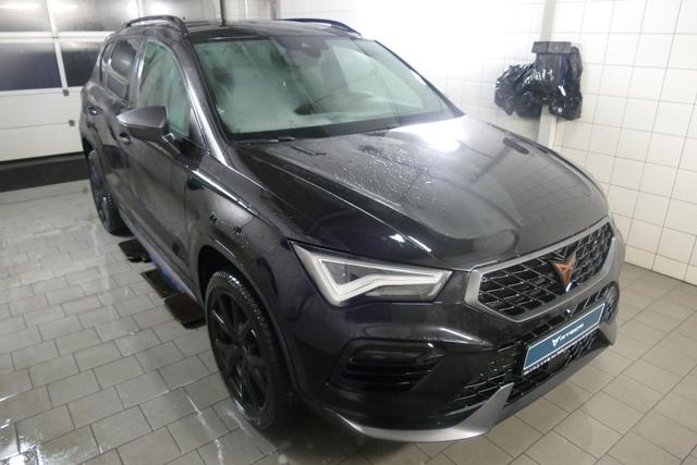 Cupra Ateca - 2.0 TSI DSG 190 PS 4Drive AHK el.Sitz Top View Virtual Pedal el.H. 19" Black Matt SHZ LHZ 5JG Assistenz XL Dachhimmel schwarz dopp. Ladeboden Induktionsladeschale Navi Kamera Parkassist 4x4
