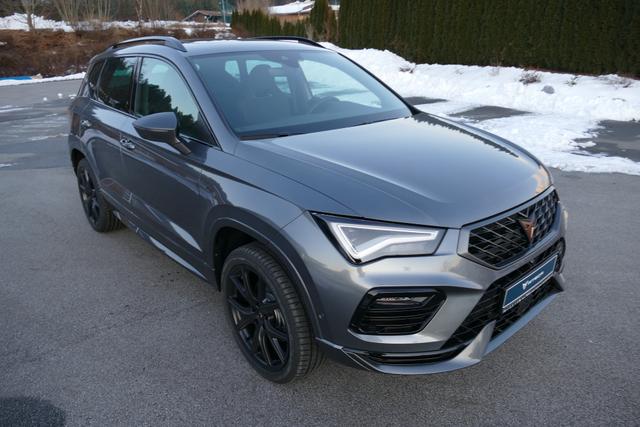 Cupra Ateca - 2.0 TSI DSG 190 PS 4Drive Pano AHK el.Sitz Top View Virtual Pedal el.H. 19" Black Matt SHZ LHZ 5JG Assistenz XL Dachhimmel schwarz Induktionsladeschale Navi Kamera Parkassist 4x4 Reserverad 230 V Steckdose