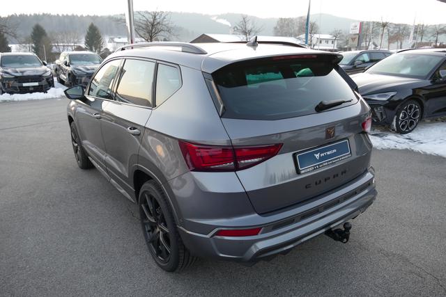 Cupra Ateca 2.0 TSI DSG 190 PS 4Drive Pano AHK el.Sitz Top View Virtual Pedal el.H. 19" Black Matt SHZ LHZ 5JG Assistenz XL Dachhimmel schwarz Induktionsladeschale Navi Kamera Parkassist 4x4 Reserverad 230 V Steckdose 