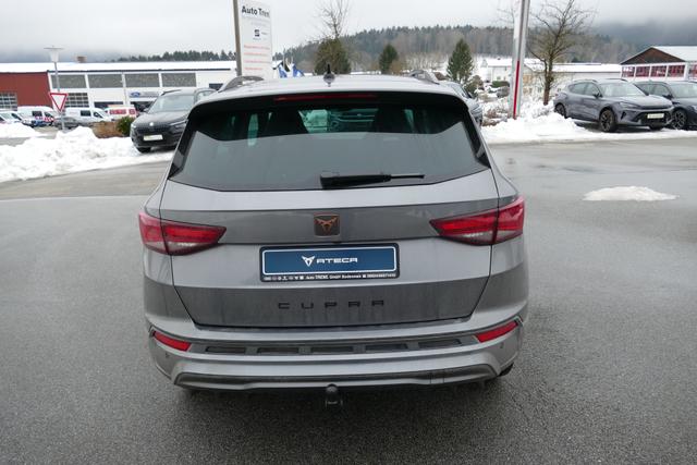 Cupra Ateca 1.5 TSI DSG 150 PS AHK el.Heckklappe 19" Black Matt SHZ LHZ 5JG Assistenz L Dachhimmel schwarz Induktionsladeschale Navi Kamera Parkassist doppelter Ladeboden Reserverad 230 V Steckdose 