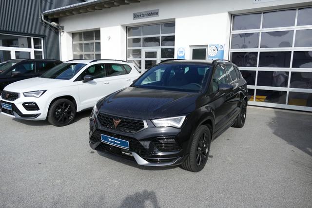 Cupra Ateca 2.0 TSI DSG 190 PS 4Drive AHK el.Sitz Top View Virtual Pedal el.H. 19" Black Matt SHZ LHZ 5JG Assistenz XL Dachhimmel schwarz Induktionsladeschale Navi Reserverad Kamera Parkassist 4x4 