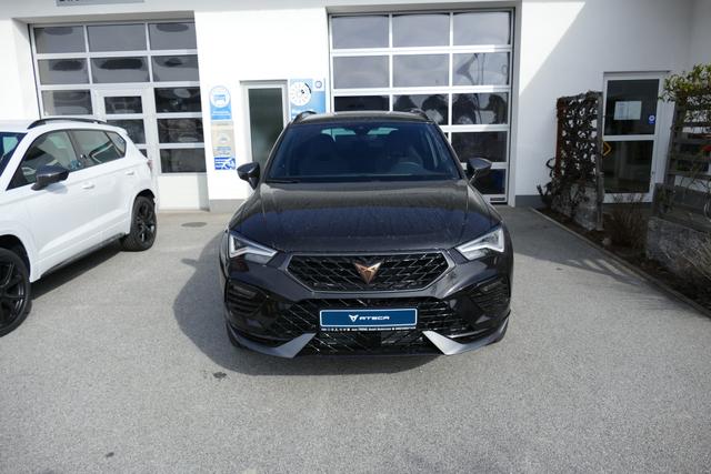 Cupra Ateca 2.0 TSI DSG 190 PS 4Drive AHK el.Sitz Top View Virtual Pedal el.H. 19" Black Matt SHZ LHZ 5JG Assistenz XL Dachhimmel schwarz Induktionsladeschale Navi Reserverad Kamera Parkassist 4x4 