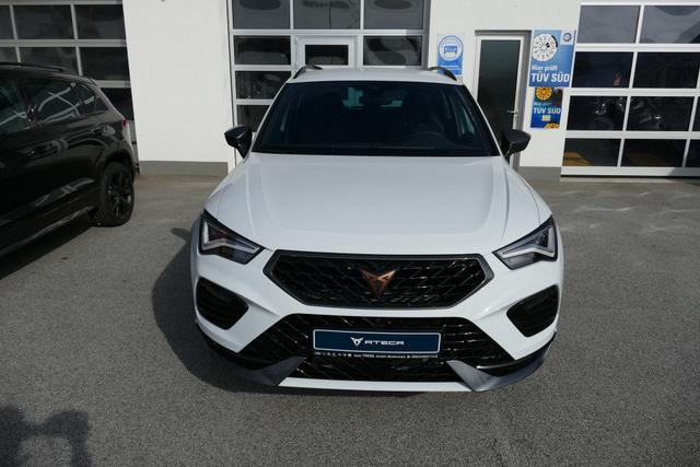 Cupra Ateca 2.0 TSI DSG 190 PS 4Drive AHK el.Sitz Top View Virtual Pedal el.H. 19" Black Matt SHZ LHZ 5JG Assistenz XL Dachhimmel schwarz Induktionsladeschale Navi Reserverad Kamera Parkassist 4x4 