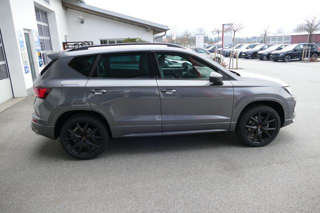 Cupra Ateca 2.0 TSI DSG 190 PS 4Drive AHK el.Sitz Top View Virtual Pedal el.H. 19" Black Matt SHZ LHZ 5JG Assistenz XL Dachhimmel schwarz Induktionsladeschale Navi Reserverad Kamera Parkassist 4x4 
