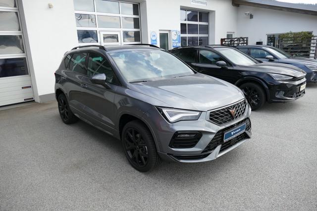 Cupra Ateca 2.0 TSI DSG 190 PS 4Drive AHK el.Sitz Top View Virtual Pedal el.H. 19" Black Matt SHZ LHZ 5JG Assistenz XL Dachhimmel schwarz Induktionsladeschale Navi Reserverad Kamera Parkassist 4x4 