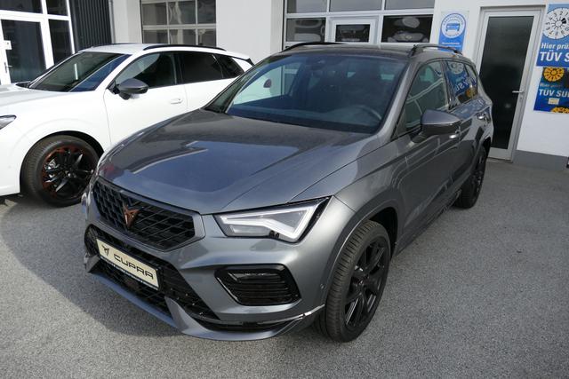 Cupra Ateca - 2.0 TSI DSG 190 PS 4Drive AHK el.Sitz Top View Virtual Pedal el.H. 19" Black Matt SHZ LHZ 5JG Assistenz XL Dachhimmel schwarz Induktionsladeschale Navi Reserverad Kamera Parkassist 4x4